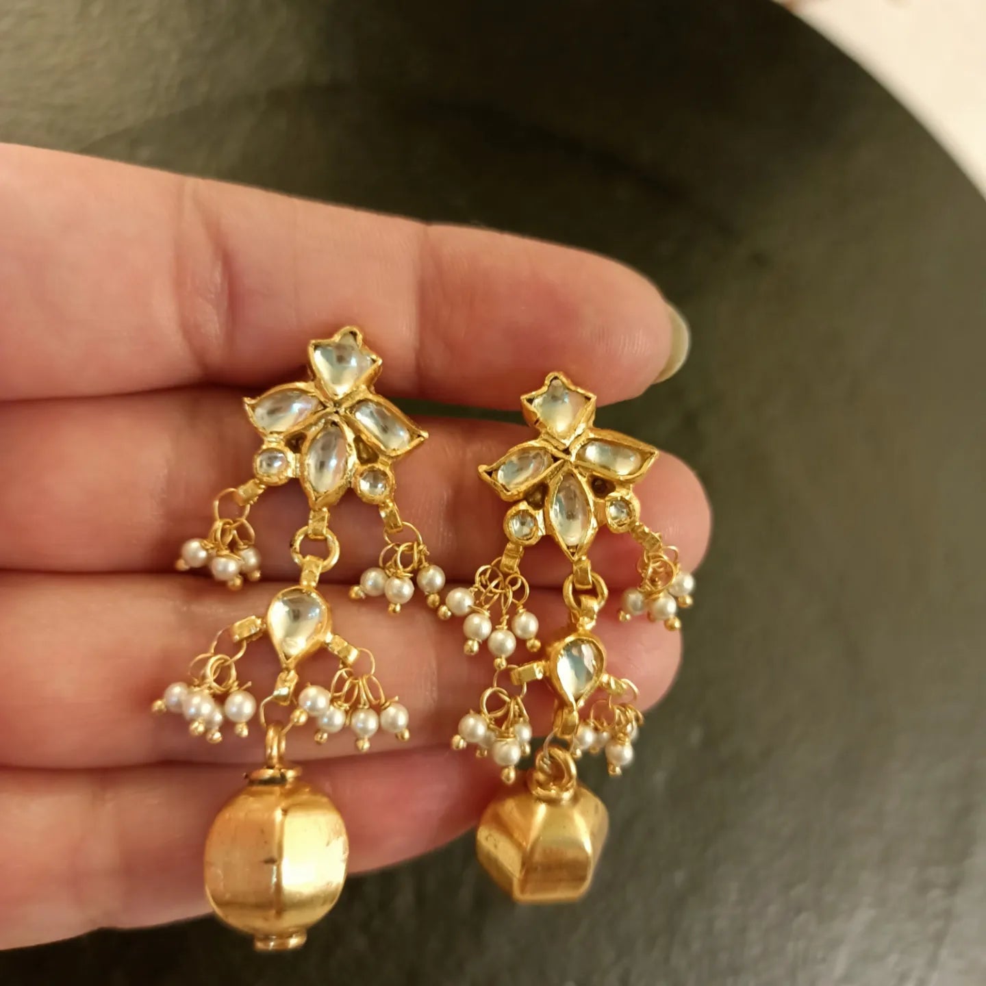 Netra Green Earrings – I Jewels